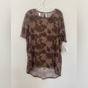 LuLaRoe rose print Irma tunic